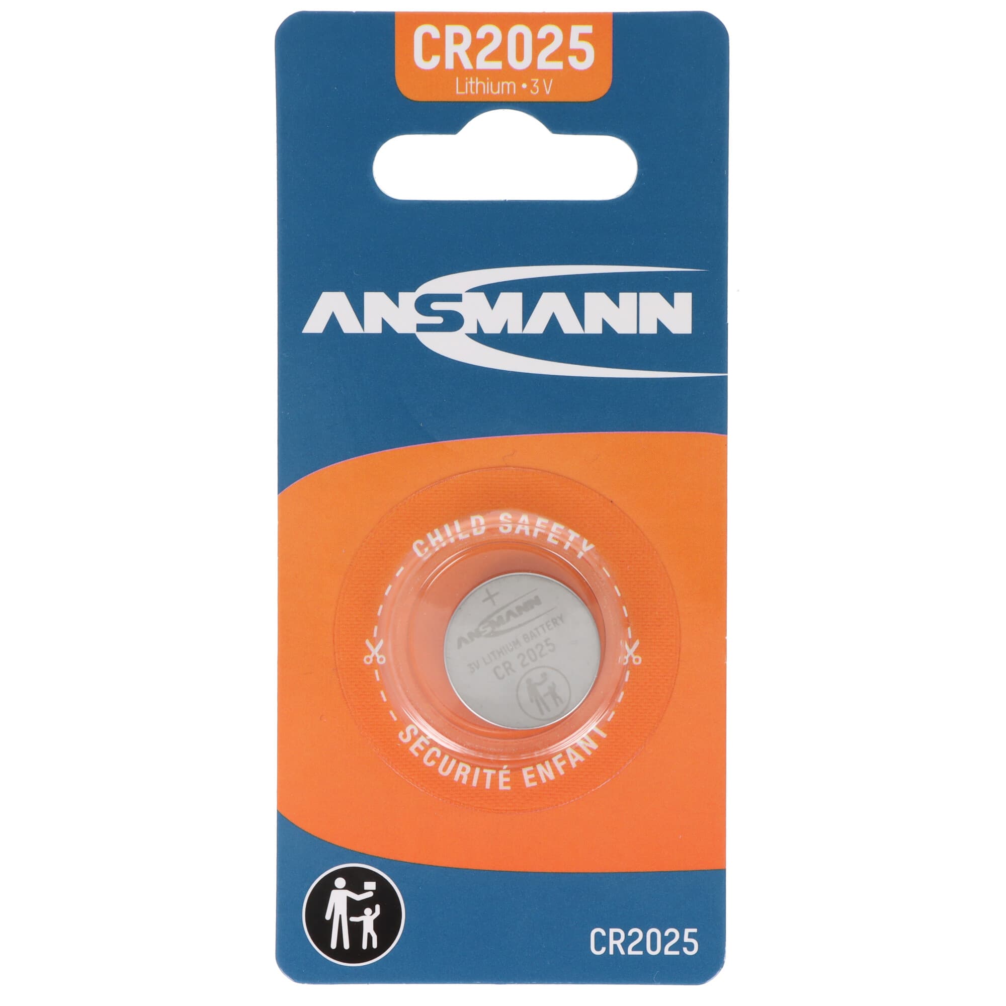 Pile bouton au lithium Ansmann CR2025, 3 volts