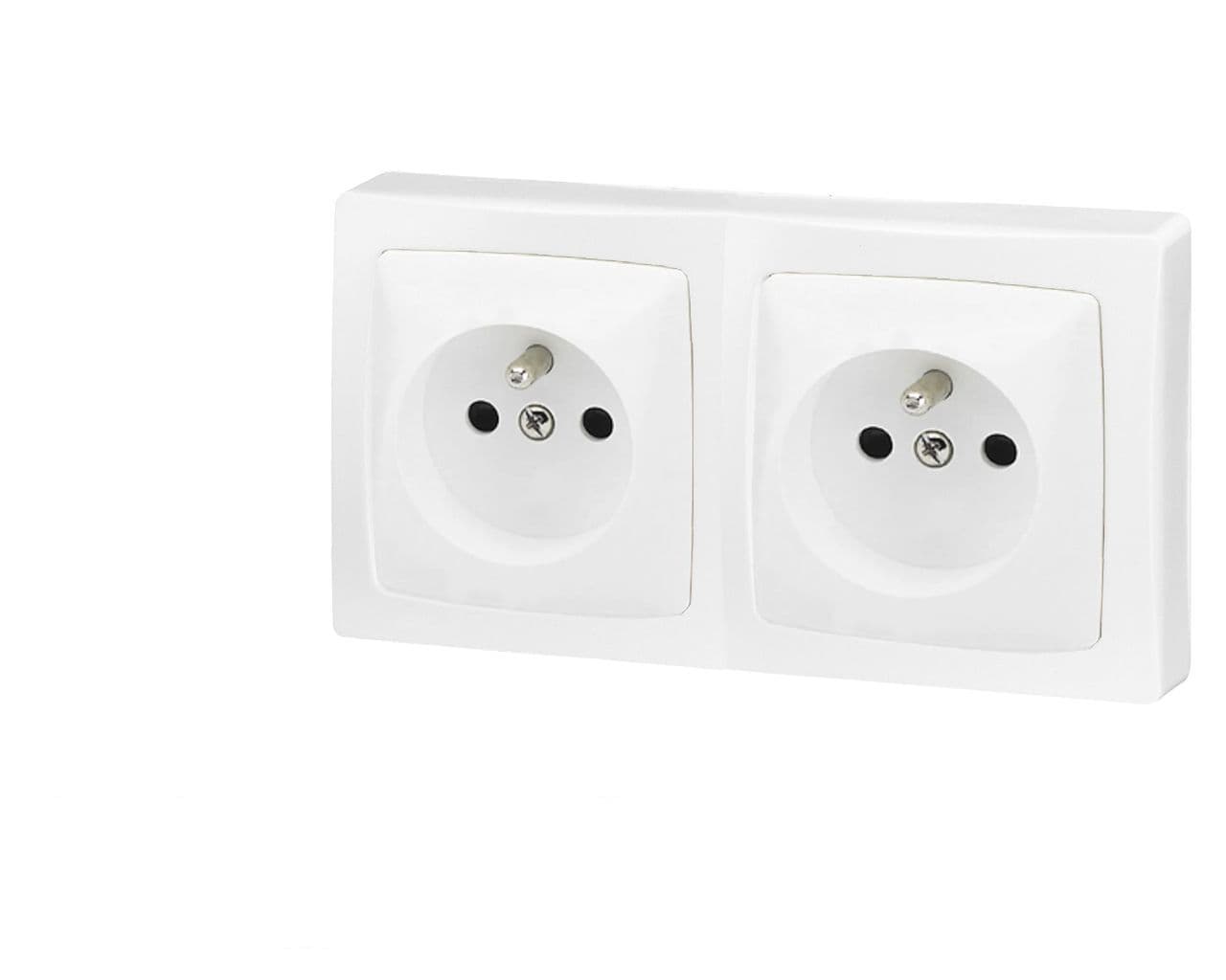 Double prise de courant 16A 2P+T Legrand Otéo complète